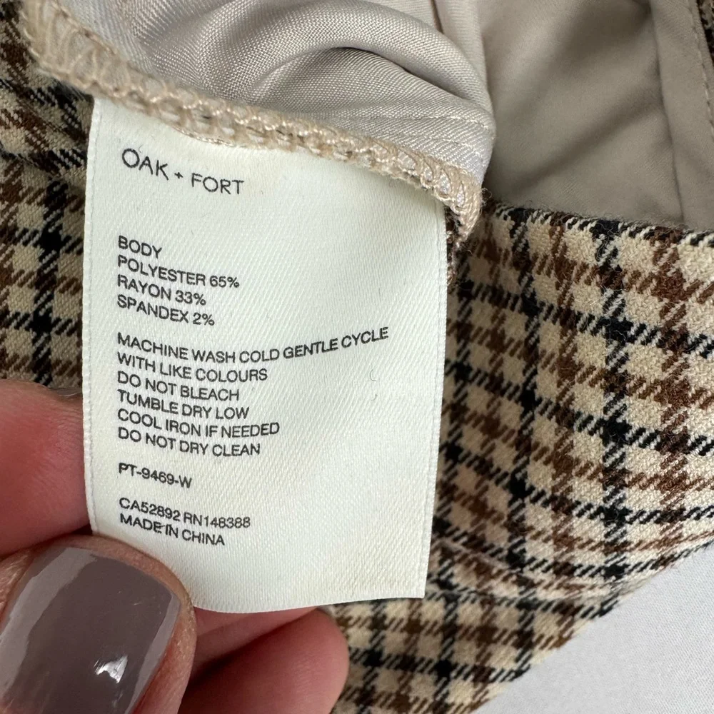 Oak + Fort Pants‎ Size M Elastic Waist Textured Stretch Pockets Comfort Relaxed - Picture 8 of 8